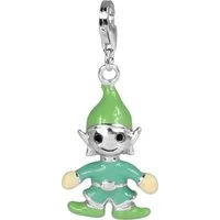 SilberDream Charm-Einhänger SilberDream Charm 925er Silber Emaille, Zwerg Anhänger 925 Sterling Silber, grün, blau, gelb,schwarz, silber
