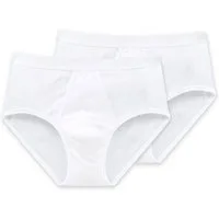Schiesser Slip Original Classics Feinripp Sportslip (Spar-Pack, 4-St., 4er-Pack) Herren Unterhose mit Eingriff - reine Baumwolle
