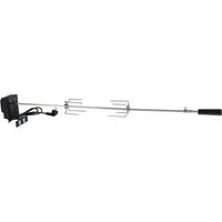 El Fuego Drehspieß El Fuego® Universal Drehspieß mit Motor, bis 120 cm, Größe variabel einstellbar, Edelstahl, inkl. 2 Fleischnadeln