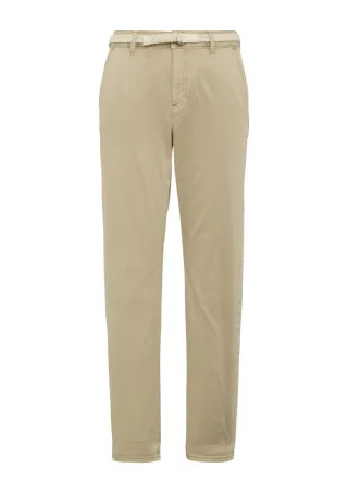 s.Oliver Red Label - Chino mit geflochtenem Gürtel und Garment Dye beige - Gr. - 34