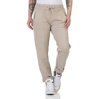 CLEO STYLE Jogger Pants Damen Jogginghose 814136 34-38 Beige