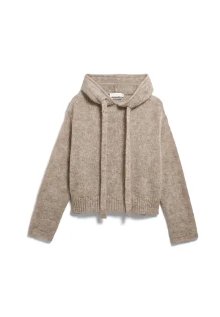 Armedangels - MOHAIR BLEND KNIT HOODY honey melange - Gr. - XS