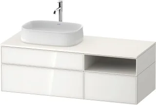 Duravit Zencha Konsolenwaschtischunterbau wandhängend Weiß n/a & Supermatt 1300x550x442 mm - ZE48280 ZE4828064840000