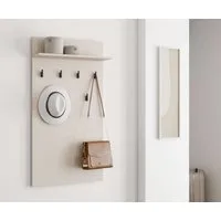 Home affaire Garderobenpaneel Arran, Wandregal Wandpaneel, Wandgarderobe praktisch & stillvoll, mit 6 Kleiderhaken und Ablage für Accessoires, Breite 63 cm