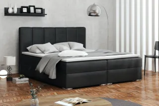 Boxspringbett Schlafzimmerbett ALVARA 200x200cm Vintage Schwarz