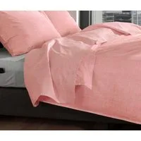 ZO HOME Bettlaken Lino, Renforcé, Gummizug: ohne, (1 Stück), Laken aus 100% Baumwolle, Linen-look Print, Betttuch ab 90x200