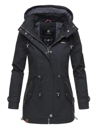 Marikoo leichte Damen Übergangsjacke mit abnehmbarer Kapuze