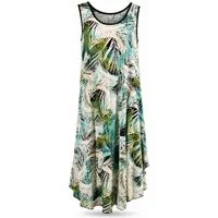ITALY VIBES Sommerkleid - leichtes Viskosekleid Ärmellos mit A-Linie - Damen Kleid ONE SIZE- passend für Größen von M-XL