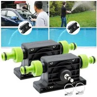 Casativo Wasserpumpe Bohrmaschinenpumpe 1200L/h, inkl. Klick-Adaptern & Schellen (2-tlg), Ideal fürs Camping und zum Befüllen von Pools