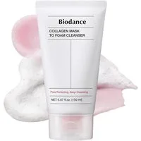 Biodance Gesichts-Reinigungsschaum Collagen Mask To Foam Cleanser 150ml – 2-in-1 Reinigung Maske, & Schaumreiniger – porentiefe Reinigung, milde Gesichtsreinigung