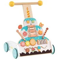 COSTWAY Lauflernwagen, Baby Walker Holz, höhenverstellbar, Montessori