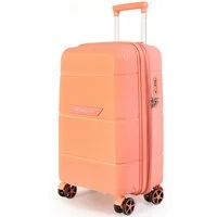 NEWCOM Hartschalen-Trolley XL/75cm Hartschalenkoffer aus Polypropylene mit TSA, Erweiterbar, 4 Rollen, 360° drehbar, 28Zoll, Orange, leichter & robuster Reisekoffer
