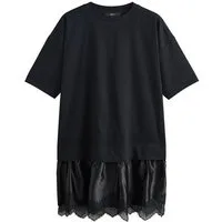 Next Shirtkleid Kurzärmeliges 2-in-1-T-Shirt und Spitzen-Minikleid (1-tlg)