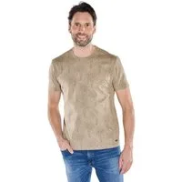 Engbers T-Shirt Herren Rundhals T-Shirt mit Allover-Print, Hellbraun