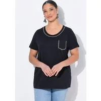 MIAMODA T-Shirt T-Shirt bequeme Passform Zierketten