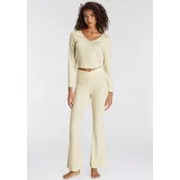 LASCANA Pyjama (Set, 2 tlg) aus schönem Ripp-Material