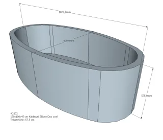 Neuesbad Wannenträger für Kaldewei Ellipso Duo Nr.232 190x100 oval SW11204