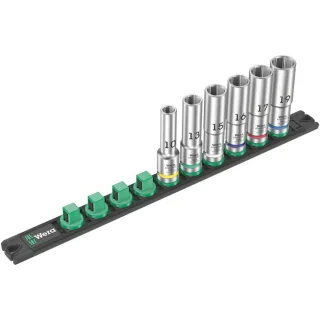 Wera Nuss-Magnetleiste C Deep 1 Steckschlüsseleinsatz-Satz, 1/2"-Antrieb, 6-teilig - 05005470001