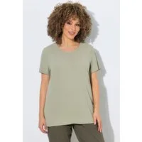 Ulla Popken T-Shirt T-Shirt Rippjersey Classic Rundhals Halbarm