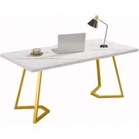 Tribesigns Arbeitstisch 140 x 80 cm Schreibtisch, Computertisch, PC Tisch Bürotisch für Büro (1 x Schreibtisch 1 x Zubehörpaket 1 x Anleitung), 140 cm