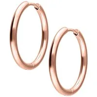 Wildcat Paar Ohrhänger Little Hoops - Roségold, 20,0 mm, Chirurgenstahl 316L - wasserfest, langlebig, hautverträglich