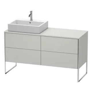Duravit XSquare Konsolenwaschtischunterbau bodenstehend Betongrau Matt 1400x548x778 mm - XS4923L0707 XS4923L0707