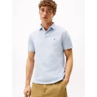 Tommy Hilfiger Poloshirt 1985 REGULAR POLO mit Kontraststreifen und Knopfleiste unifarben, sportlich, regular fit, Baumwollmix, Polokragen