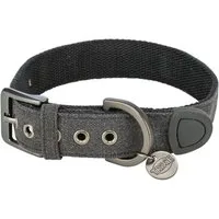 TRIXIE Hunde-Halsband CityStyle Halsband, extra breit - schwarz - 35–42 cm/25 mm, Gurtband