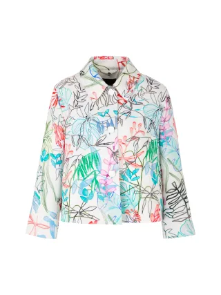 Marc Cain Collections - Jacke mit artsy Blatt-Motiv - Gr. - 42