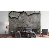 living walls Fototapete THE WALL III Steinoptik Tapete Motivtapete Grafik Steinoptik, glatt, matt, (1 St), Vliestapete 3D-Optik für Schlafzimmer Küche Wohnzimmer Steinoptik Flur