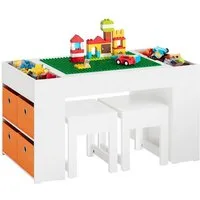 SoBuy Kindersitzgruppe KMB75, Spieltisch Kindermöbel Multifunktions Möbelset, Kindertisch mit 2 Stühlen Kindersitzgruppe Spieltisch Kinder Tisch Set