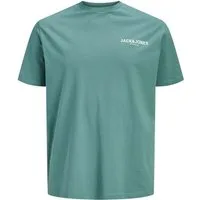 Jack & Jones Rundhalsshirt Jack&Jones Übergrößen T-Shirt petrolgrün JPRBLAOSCAR