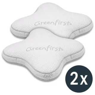 2 x Sleezzz® Premium Gelschaum Kontur- und Bauchschläfer Kissen
