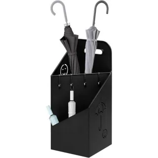 Woltu Schirmständer, Anthrazit, Metall, Rechteckig, 20x49x20 cm, Garderobe, Schirmständer