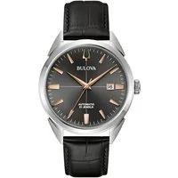 Bulova Automatikuhr 96B422, Armbanduhr, Herrenuhr, Damenuhr, Lederarmband, Saphirglas