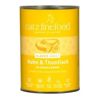 Catz finefood Nassfutter Katze Classic Adult Thunfisch und Huhn 24x400 g