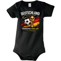 Blondie & Brownie Strampler DeutschlandPokal Fußball Pokal Print Baby Body Deutschland (Einzelstück, Einzelartikel) DeutschlandPokal_K_Body Fußballhelden