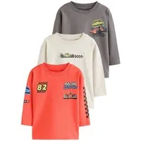 Next Langarmshirt 3er-Pack Langarmshirts mit Grafik (3-tlg)