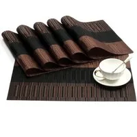 FOUORTUNATE-BEE Platzset 6er Set Platzsets Platzdeckchen Rutschfest Abwaschbar Tischmatten, (30x45cm PVC Abgrifffeste Hitzebeständig Tischset, 6-St., Platz-Matten für Küche)