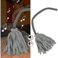 CEPEWA Dekofigur Hexenbesen Halloween singend tanzend 20x60cm ABS Bewegung Sound