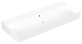 Villeroy & Boch Waschbecken Memento 2.0 1200x470mm Rechteck mit Überlauf Stone White CeramicPlus 4A22C6RW