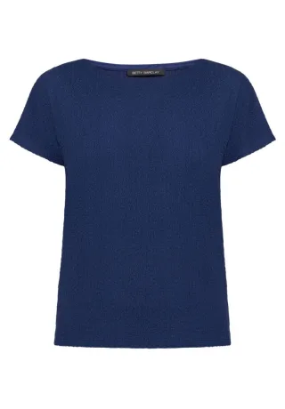 Betty Barclay - Shirt mit Waffelstruktur blau - Gr. - 44
