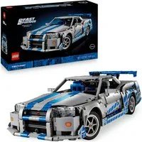 LEGO® 2 Fast 2 Furious Nissan Skyline GT-R (R34) Flitzer (42210) Konstruktionsspielsteine, (1410 St), LEGO Technic, Made in Europe