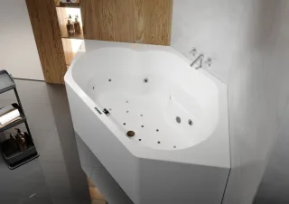 Riho Whirlpool Badewanne Winnipeg Easypool 3.1, 145x145/weiß B010005005