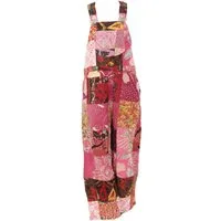 Guru-Shop Relaxhose Patchwork upcycling Latzhose, Unisex Boho.. Ethno Style, alternative Bekleidung