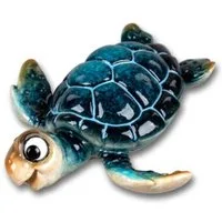 formano Dekofigur Schildkröte Harry mit Magnet blau 8 cm Kunststein (1 St), mit Magnet