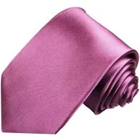 Paul Malone Krawatte Herren Seidenkrawatte Schlips modern uni satin 100% Seide Breit (8cm), mauve 986