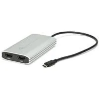 Adapter Thunderbolt 3 > Dual HDMI 4K silber/schwarz, 26cm, mit DisplayLink