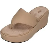 Fitflop PLATFFORMS WEDGE TOE-POST SANDALS Sandalette Classic Beige