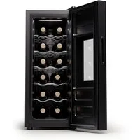 Klarstein Weinkühlschrank Silent Vino 12 Uno Slim, für 12 Standardflaschen á 0,75l,Wein Flaschenkühlschrank Weintemperierschrank Weinschrank Kühlschrank